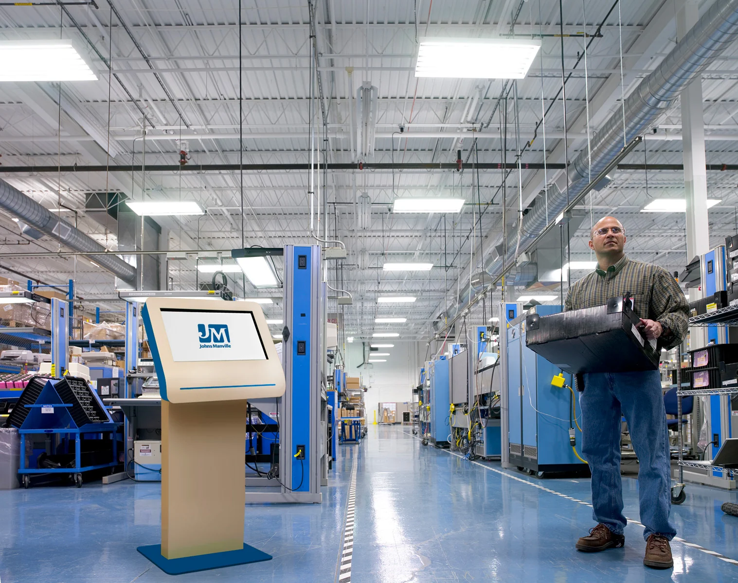 An information kiosk in a manufacturing environment