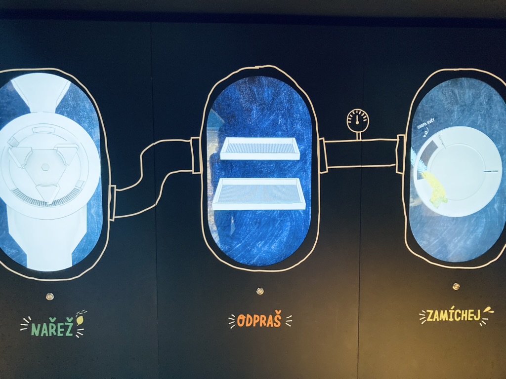 Interactive screens in a Sonnentor visitor space